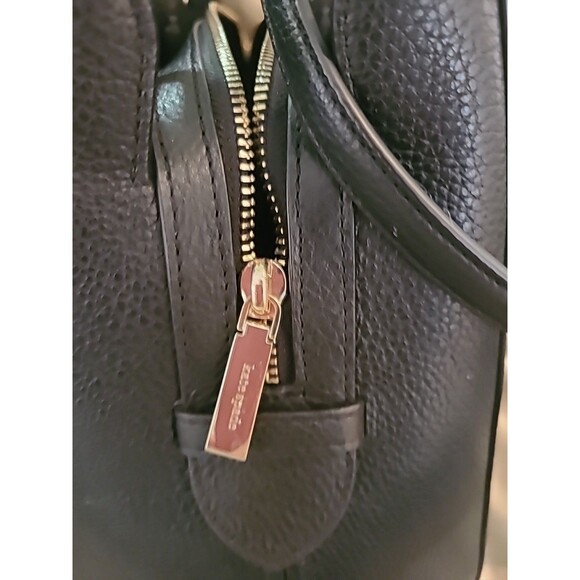 Kate Spade Leila Black Leather Medium Triple Compartment Satchel crossbody Bag - Picture 4 of 14